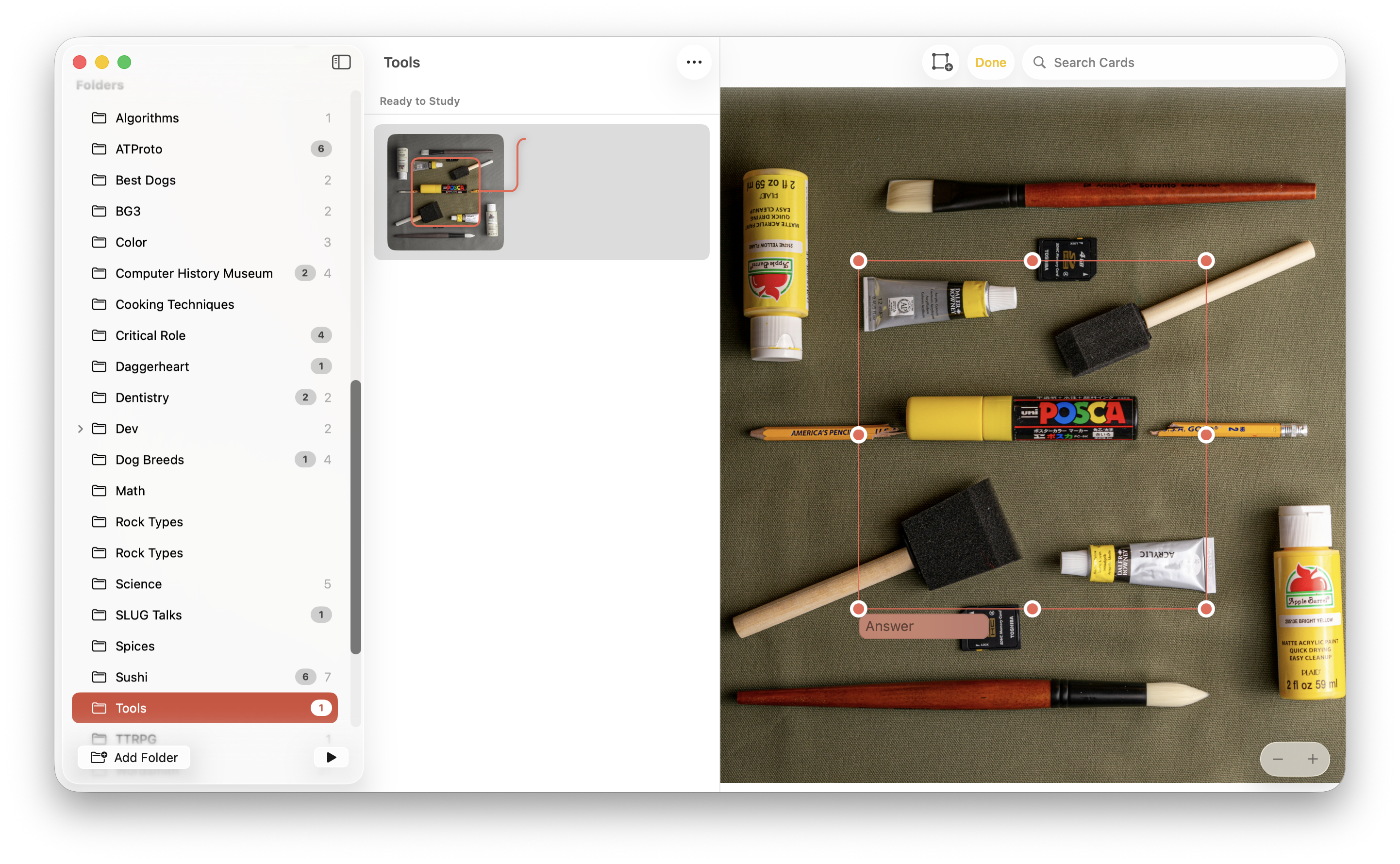 An image with one <span class='highlight-manual'>Annotation Card</span> in the middle on Mac